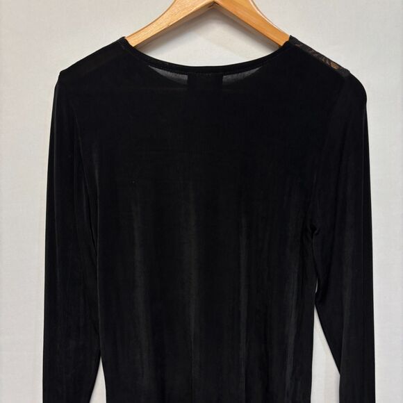 AHNI Women Long Sleeve Blouse Top Shirt Size 1 Acetate Blend C056 -20 - Picture 12 of 16